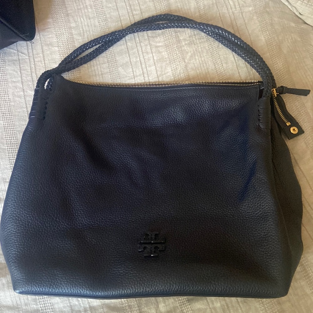 Tory Burch navy boho purse